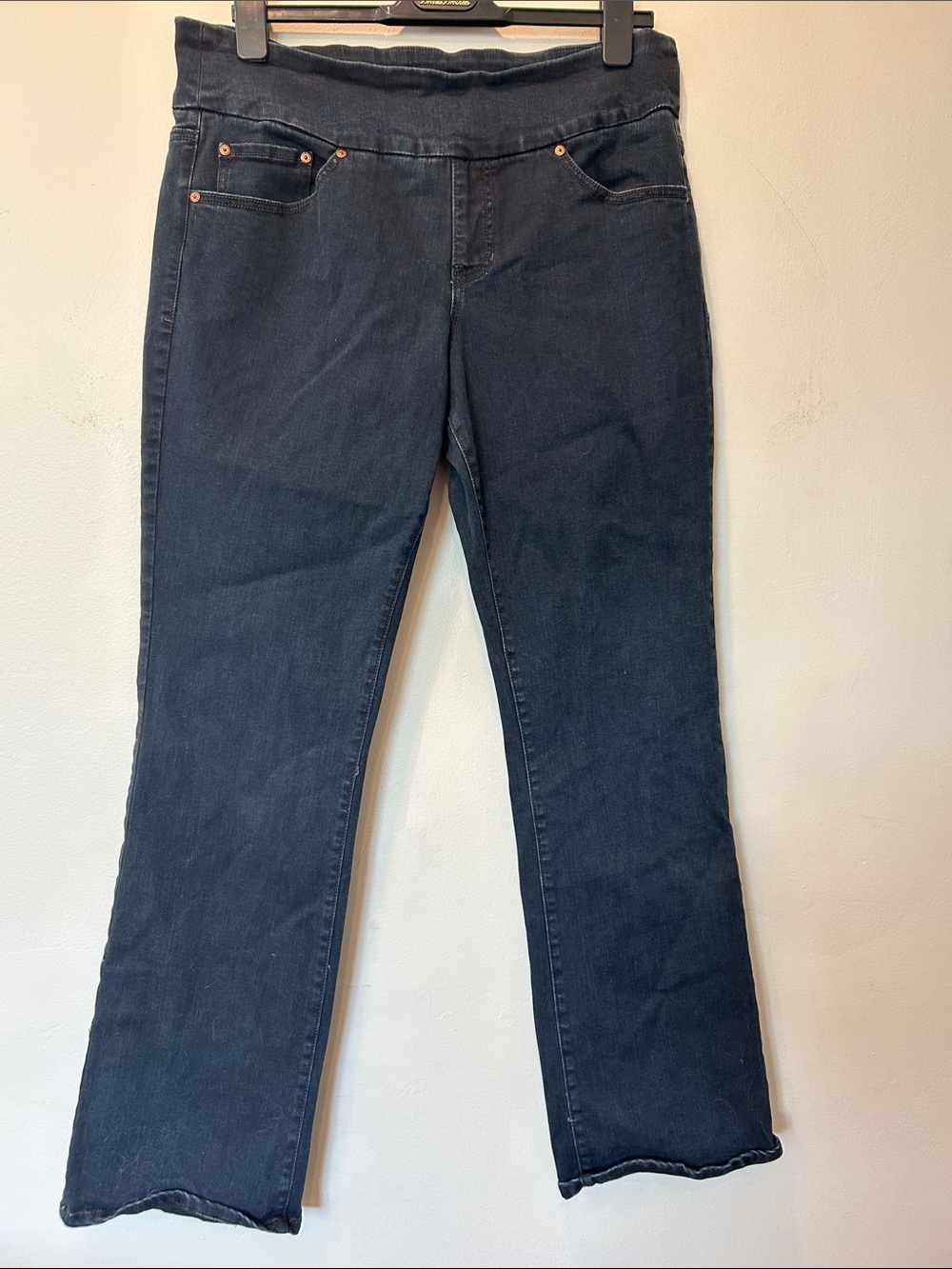 Jag Jeans Straight Leg Dark Blue Stretch Pull On Jeans